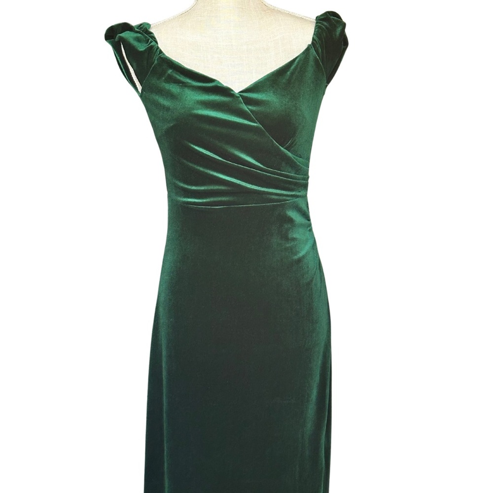 Green Velvet Formal Dress